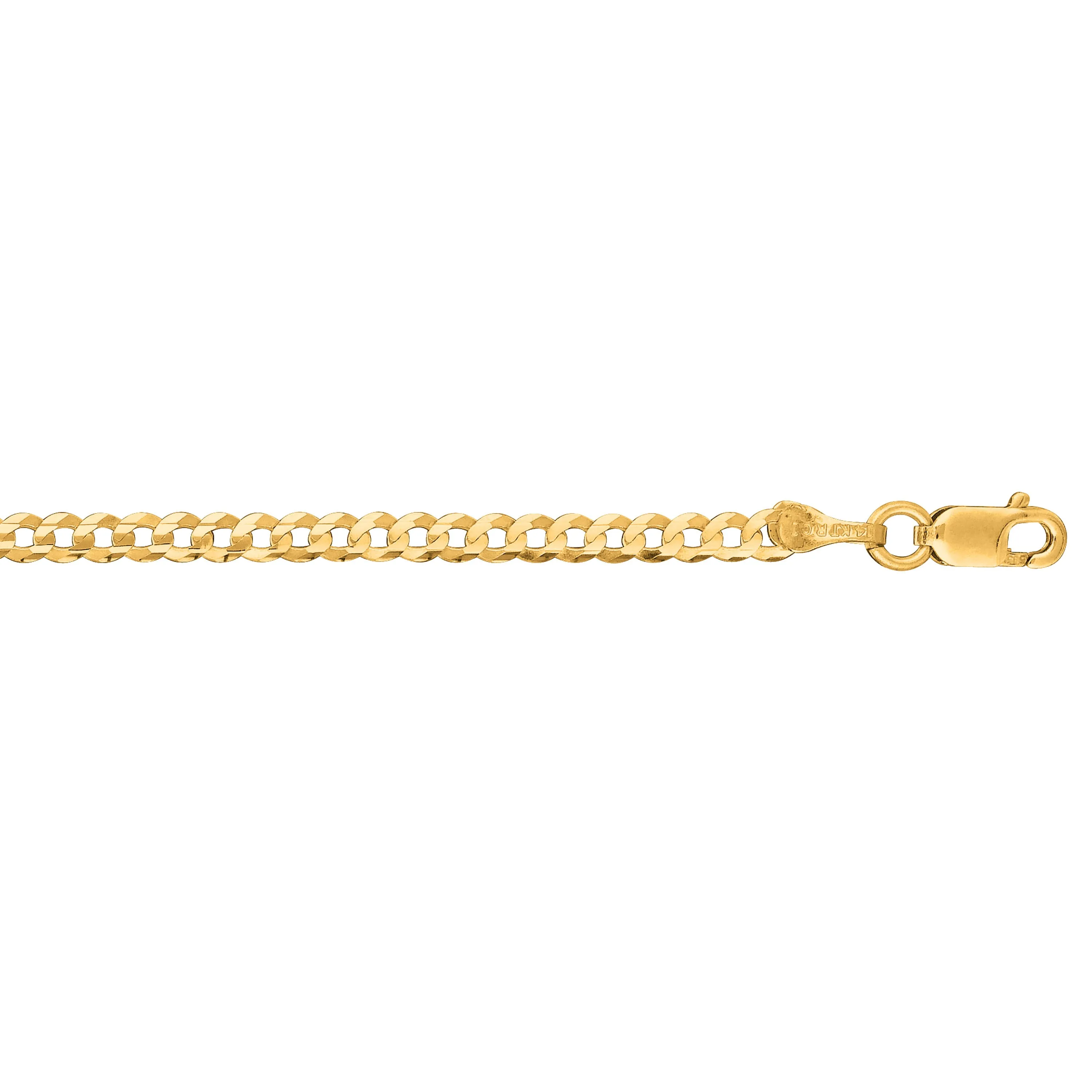 10K Gold 2.8mm Comfort Curb Chain