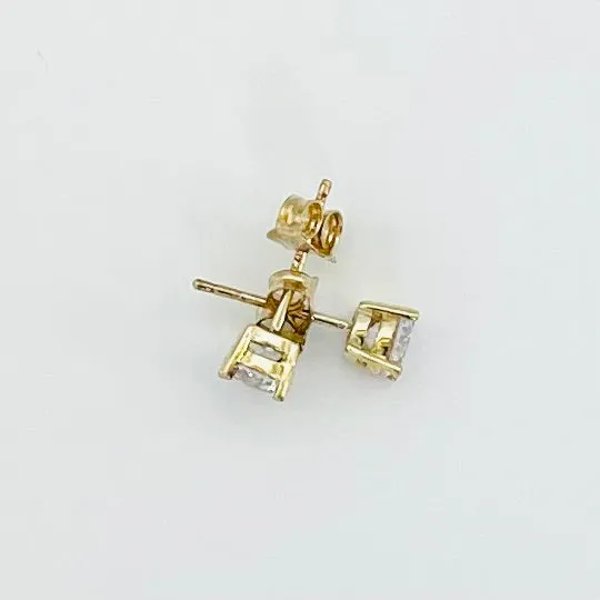 10K Julia Yellow Gold CZ Studs