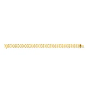 14K 8mm RailRoad Link Bracelet