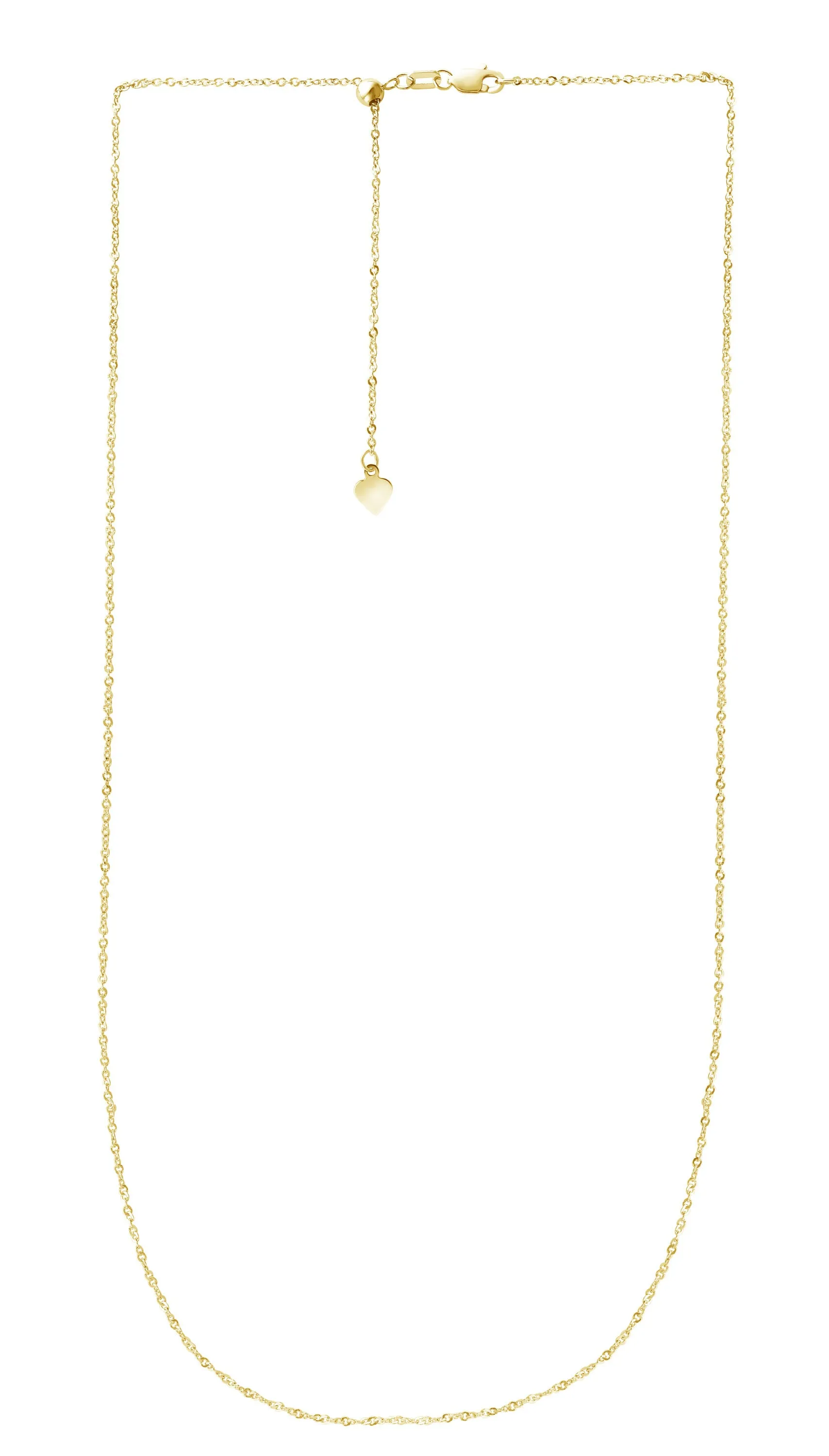 14K Gold 1.4mm Adjustable Singapore Chain