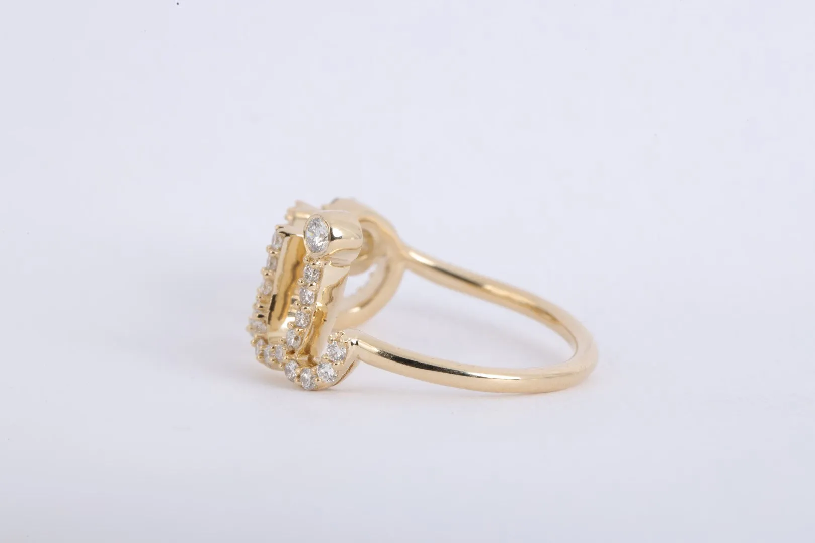 14k Yellow Gold 0.45tcw Diamond "Oui" Ring Size 6 (3.01g.)