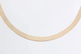 18" 14k Yellow Gold Wide Herringbone Chain (17.78g.)