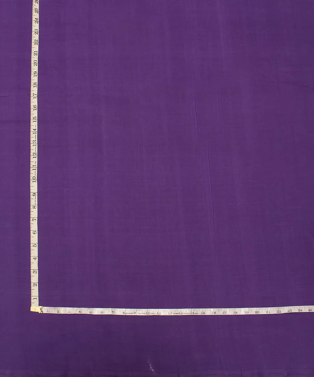 1m Purple handwoven cotton fabric