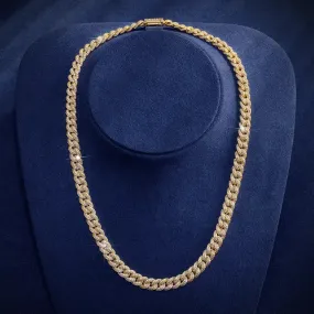 8MM Cuban Link Chain Yellow Gold