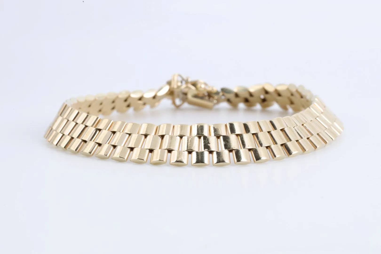 8" 14k Yellow Gold Watch Link Bracelet (30.87g.)