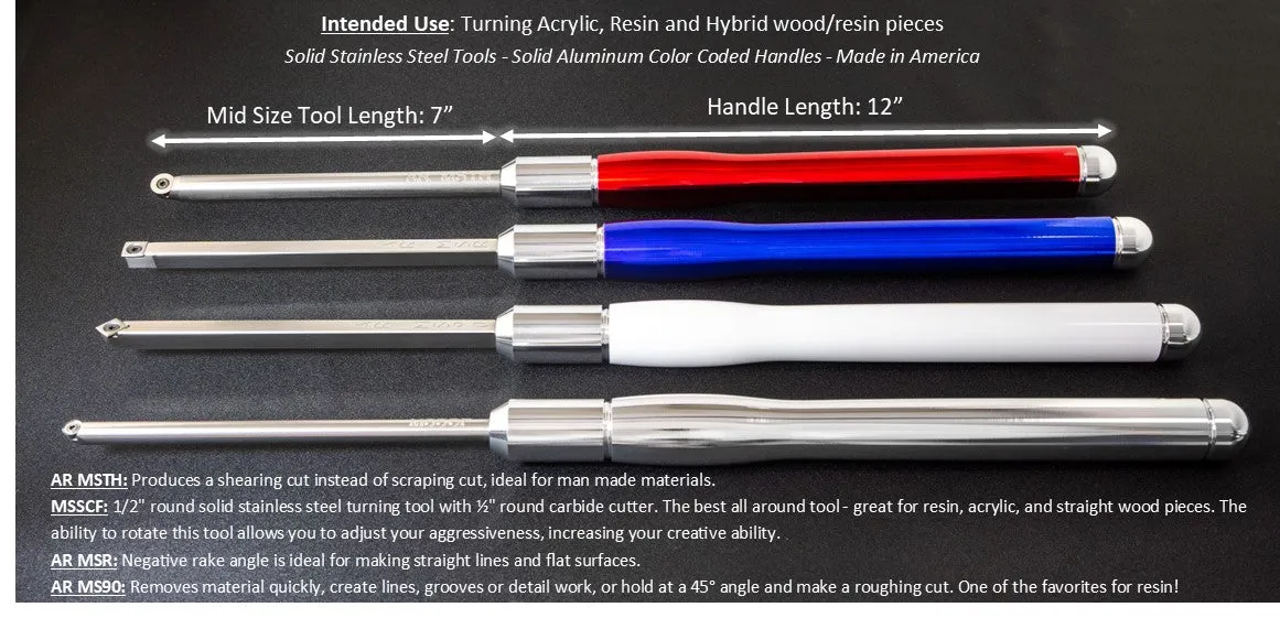 Acrylic Epoxy Resin Set of All 4 Tools - Mid Size 19 Overall