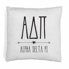 ADP Greek Boho Sorority Throw Pillow Cover for Dorm or Apartment