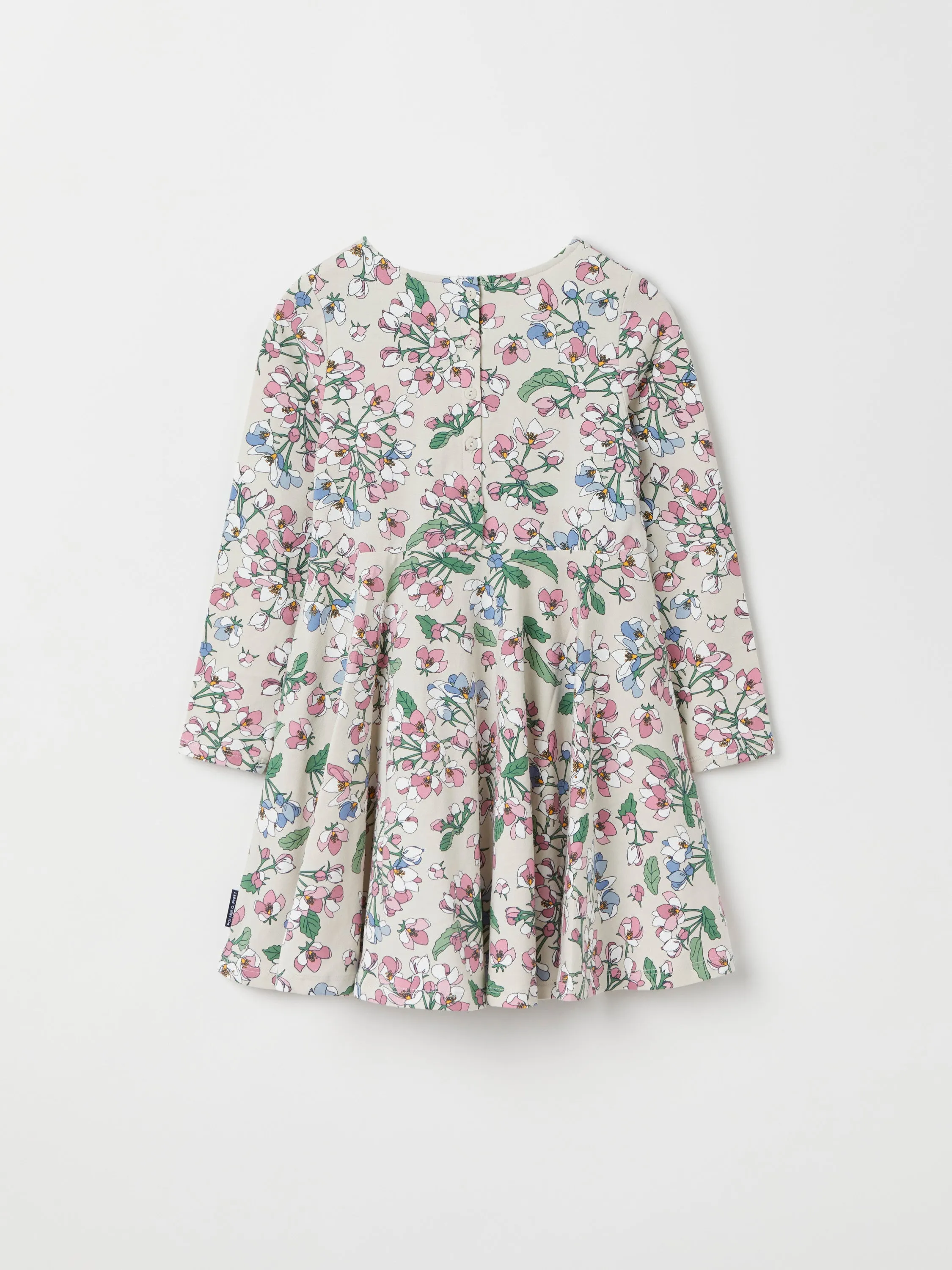 Apple Blossom Print Kids Dress