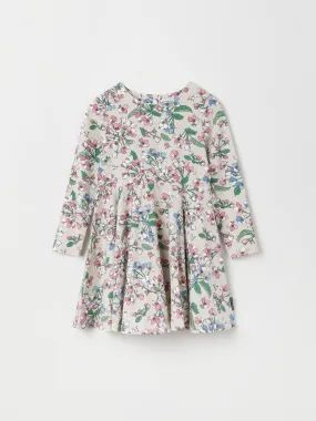 Apple Blossom Print Kids Dress