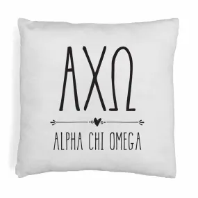 AXO Greek Boho Sorority Throw Pillow Cover for Dorm or Apartment