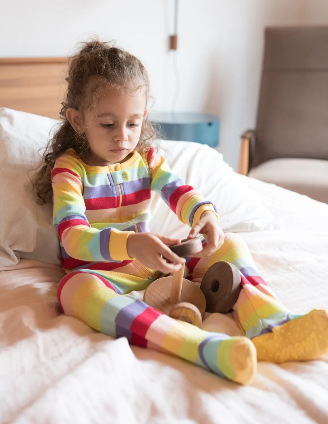 Baby Footed Rainbow Pajamas