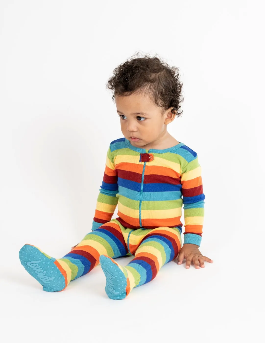 Baby Footed Rainbow Pajamas