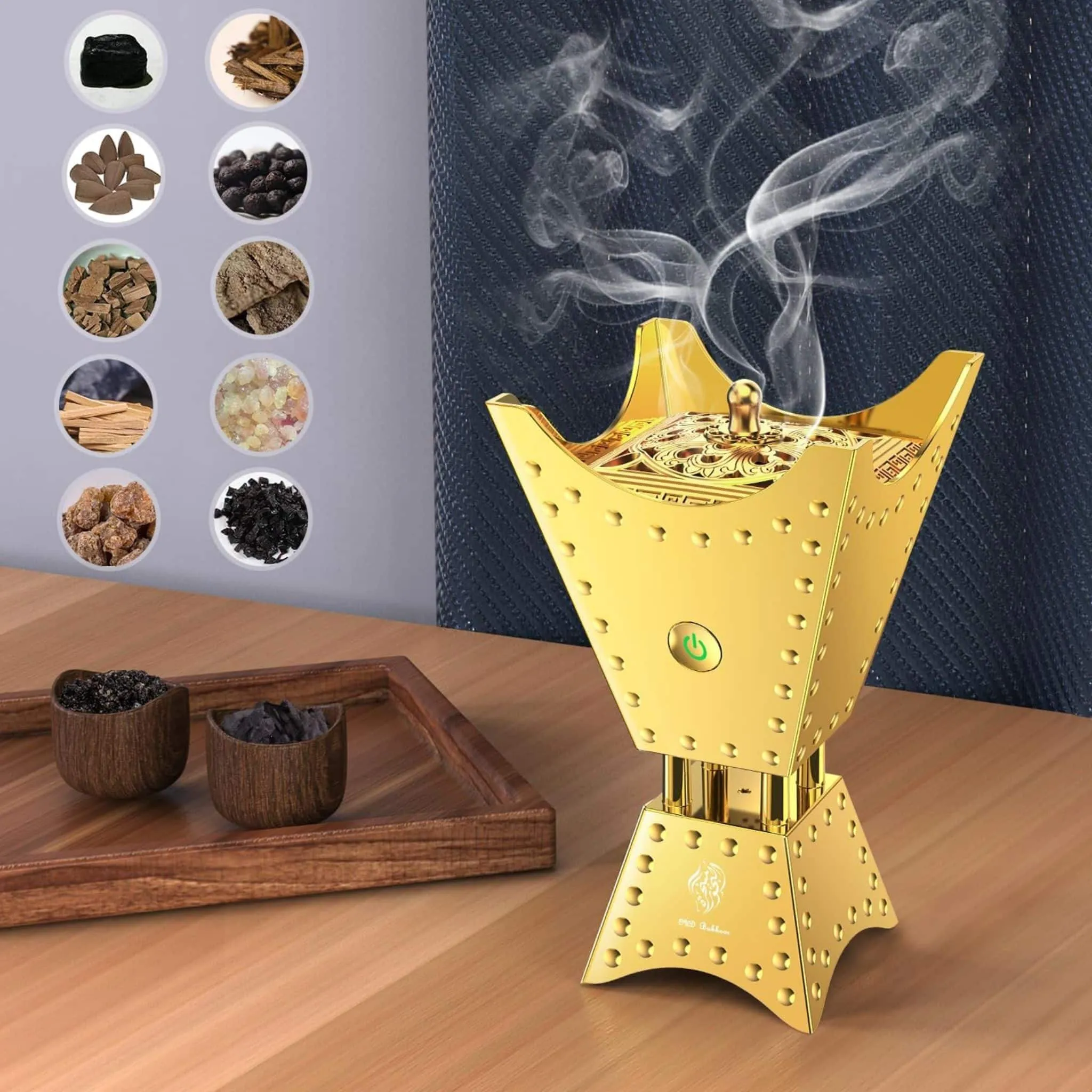 Bakhoor Electric Incense Oud Burner with Quran Speaker Remote & App Control SQ-668