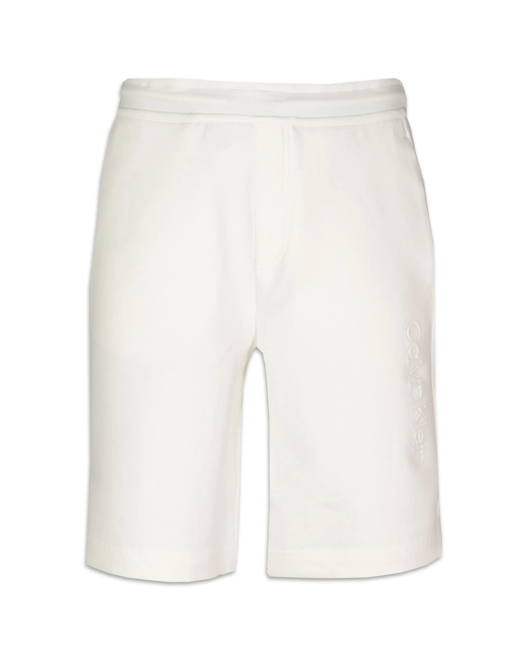 Bermuda Uomo Calvin Klein Comfort Debossed Logo Panna