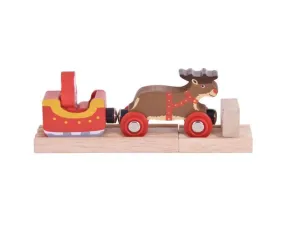 Bigjigs Santa Sleigh With Reindeer