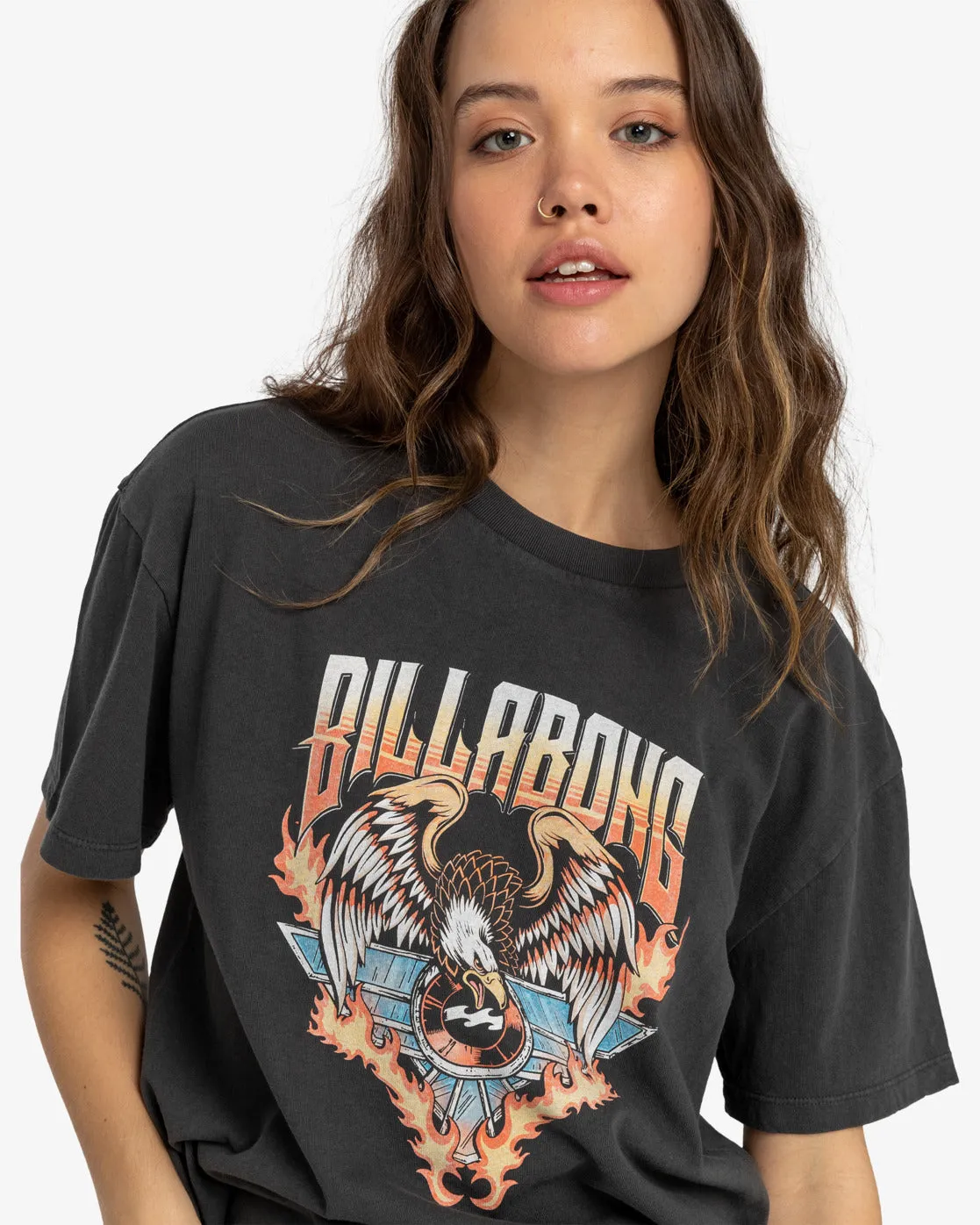 Billabong Womens Thunder T-Shirt - Off Black