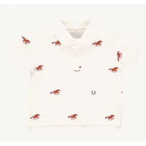 boys alec shirt lucky horses embroidery