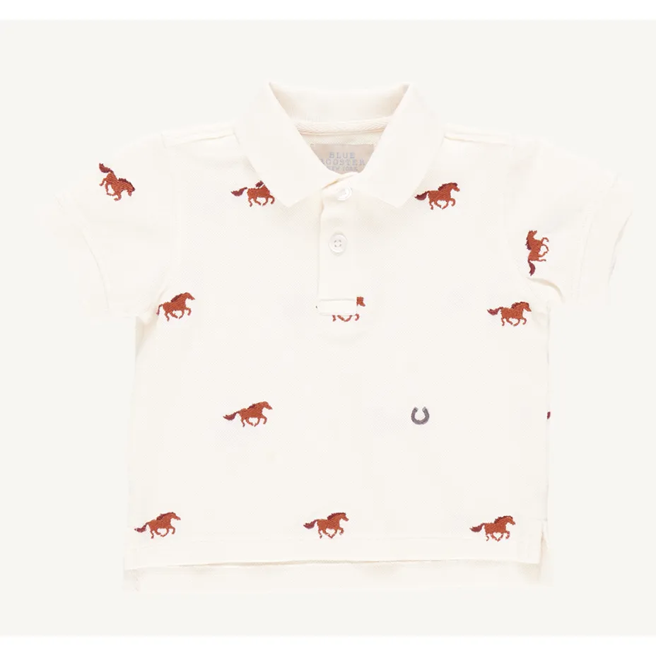 boys alec shirt lucky horses embroidery