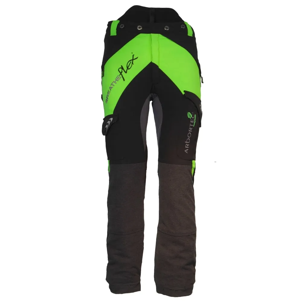 Breatheflex Chainsaw Trousers Black/Lime Type A