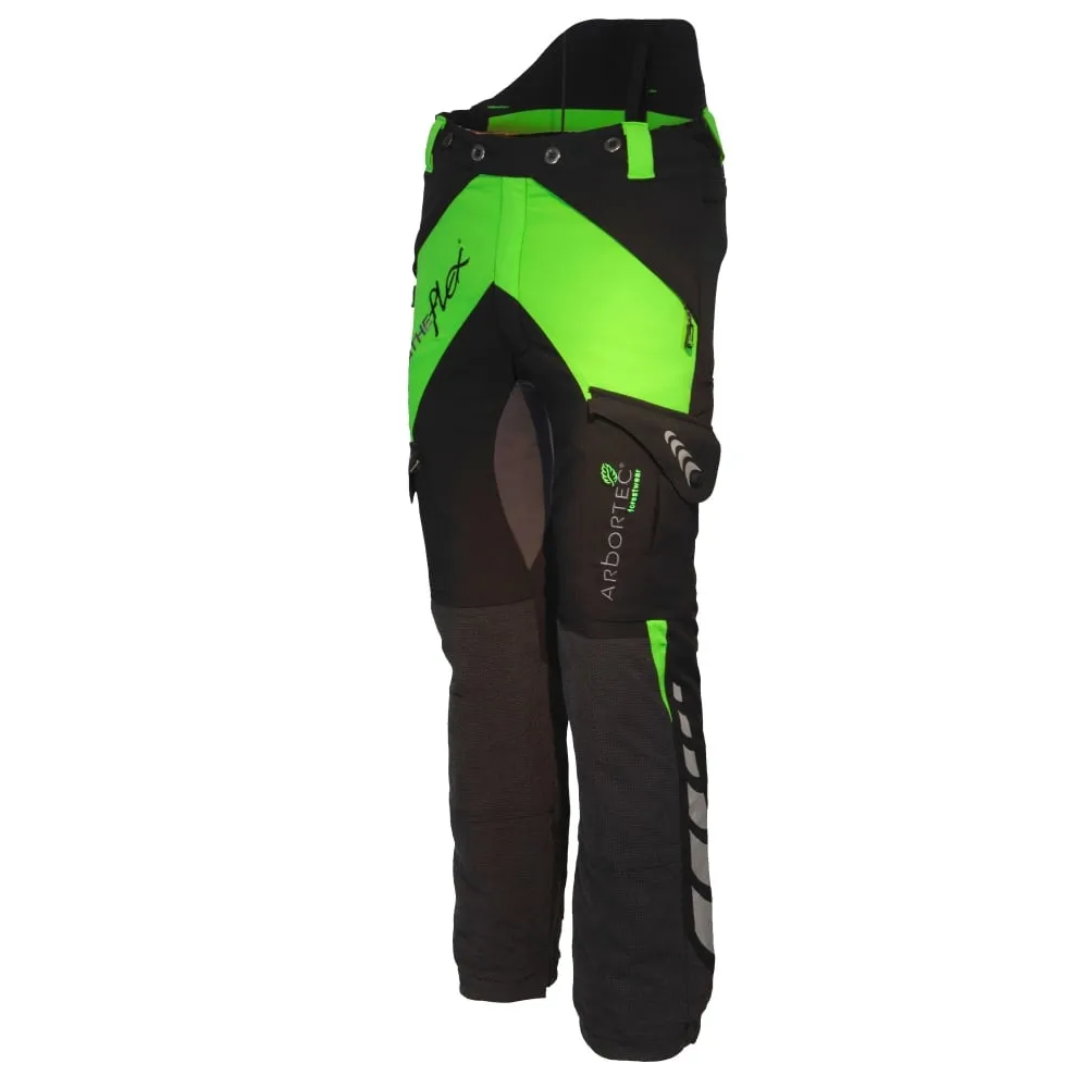 Breatheflex Chainsaw Trousers Black/Lime Type A