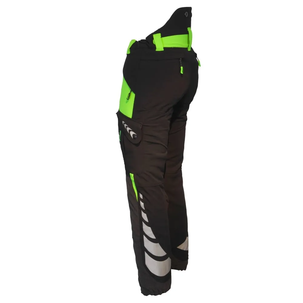 Breatheflex Chainsaw Trousers Black/Lime Type A