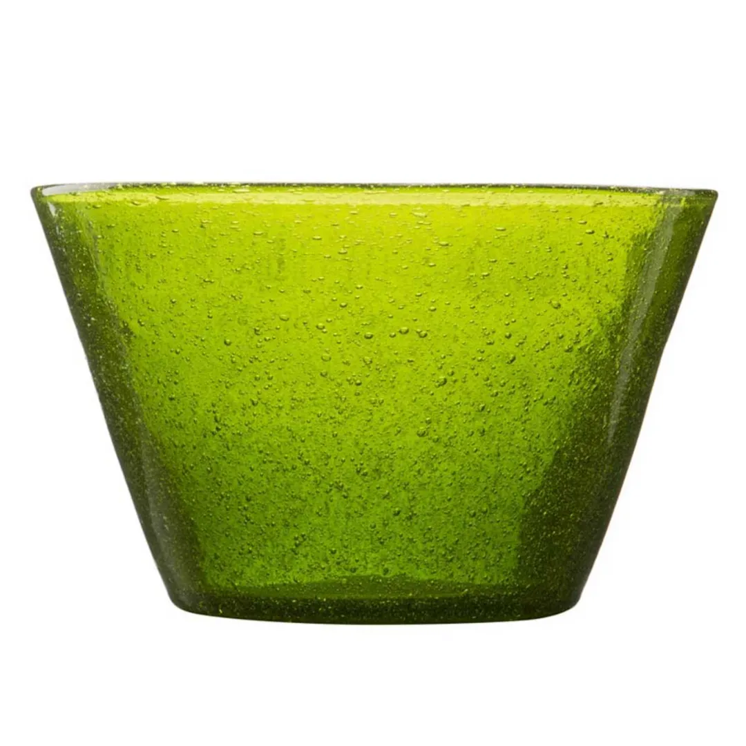 Bubble Glass Serving Bowls, Olive