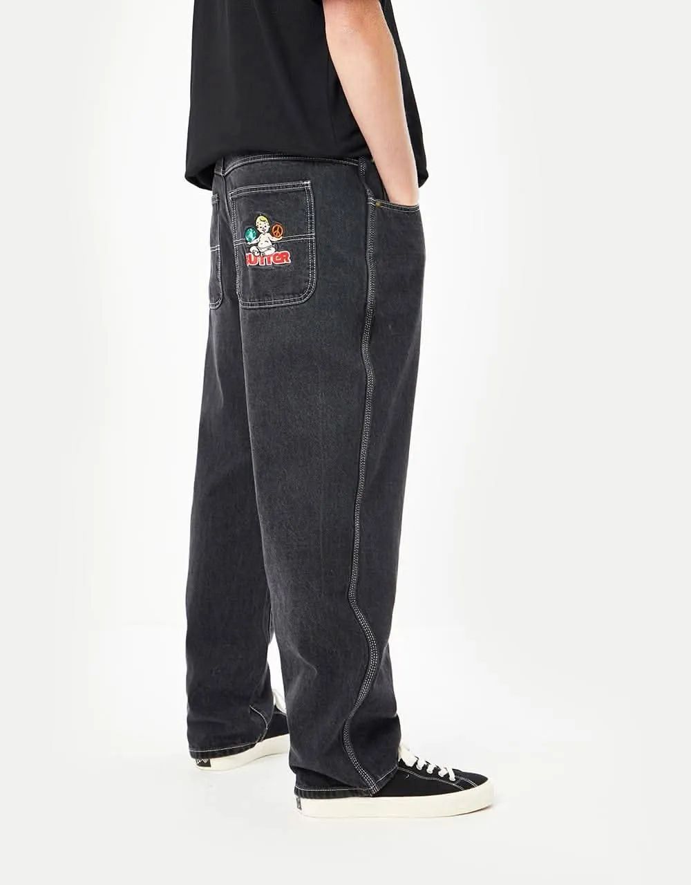 Butter Goods World Peace Denim Pant - Washed Black