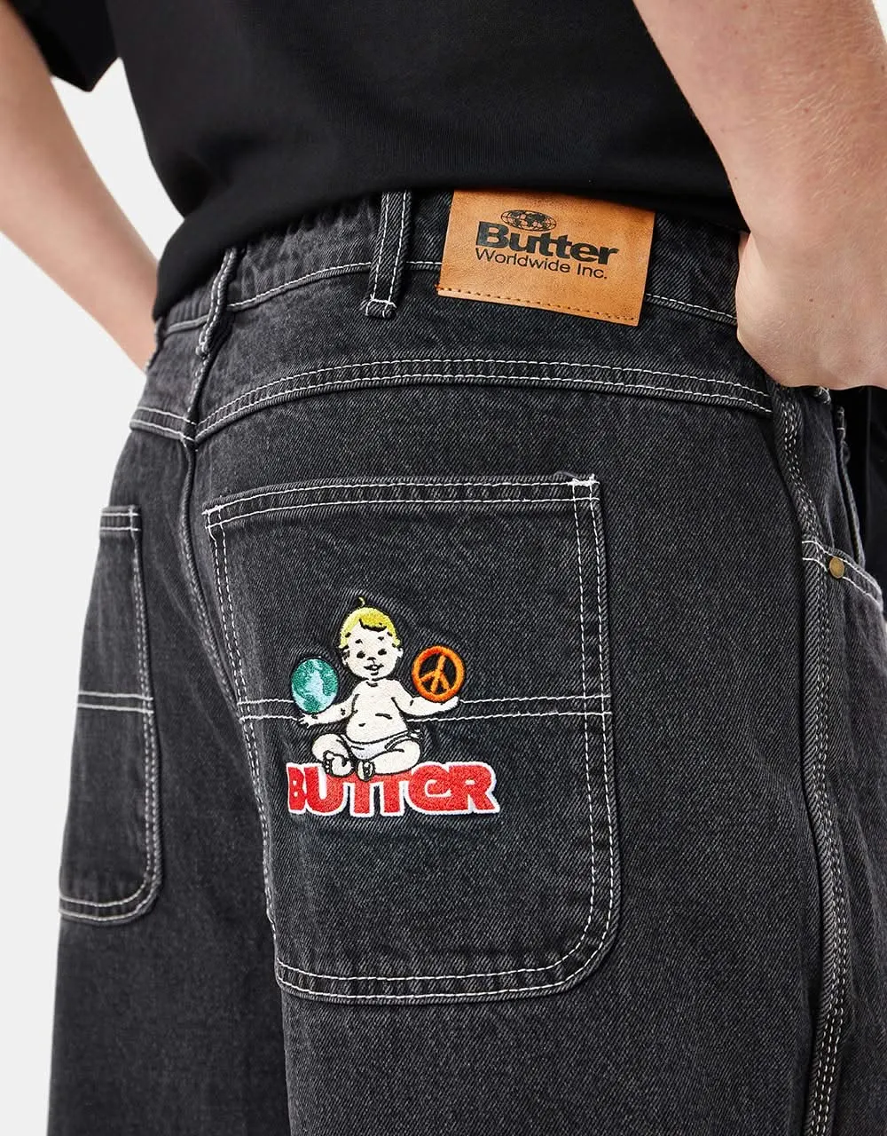 Butter Goods World Peace Denim Pant - Washed Black