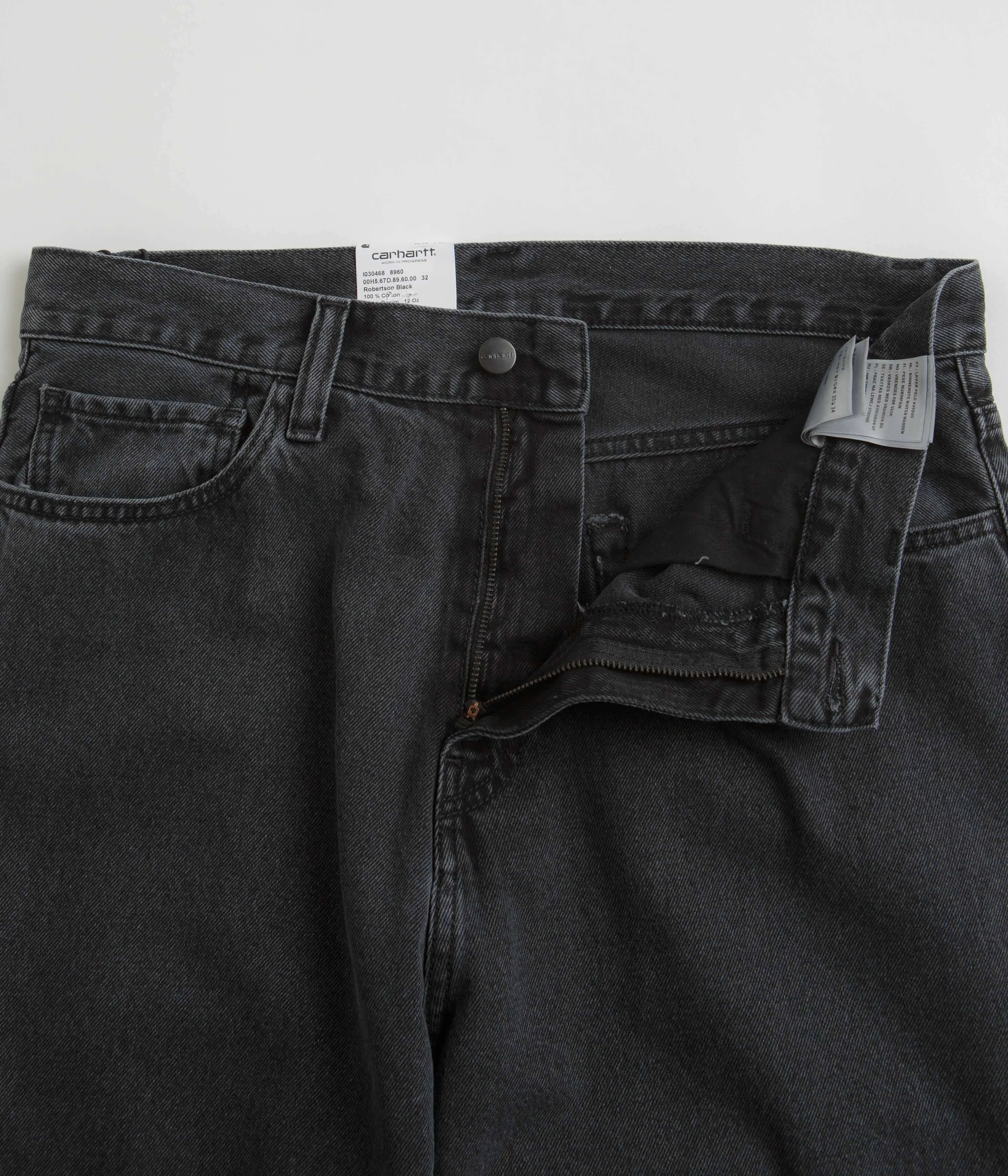 Carhartt Landon Pants - Black Heavy Stone Washed