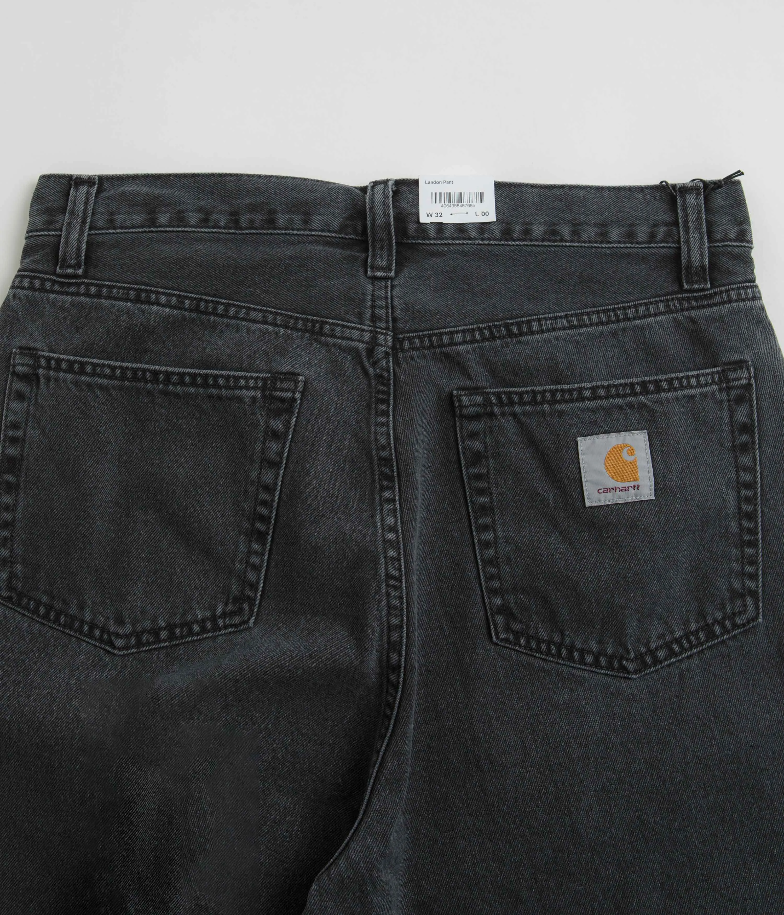 Carhartt Landon Pants - Black Heavy Stone Washed