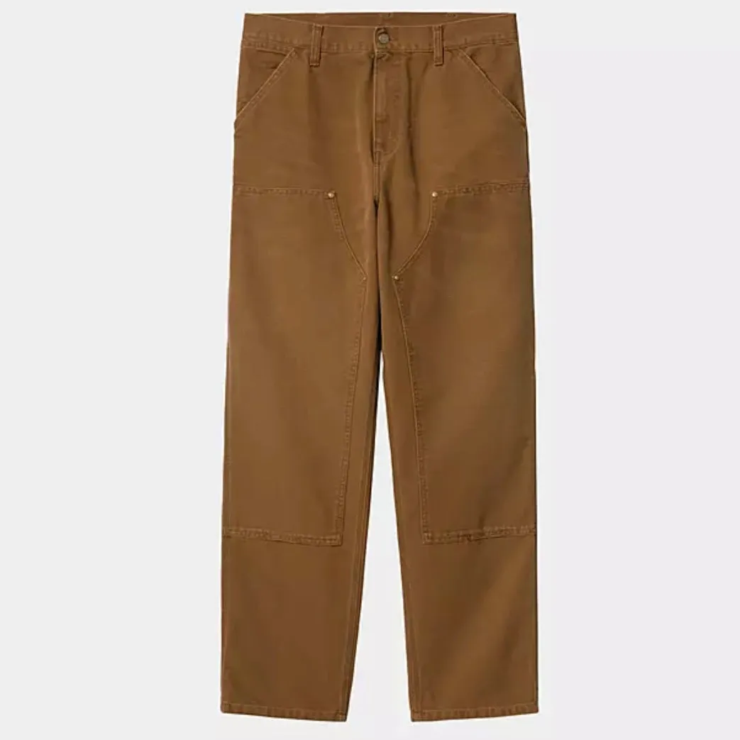 CARHARTT WIP Double Knee Pant Deep Hamilton Brown Aged Canvas