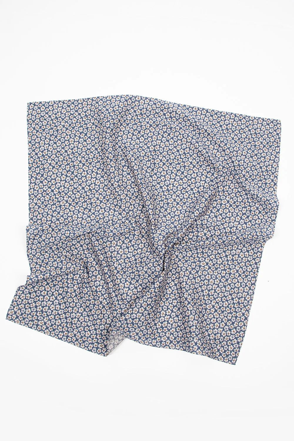 Chambray Floral Scarf Dusty Beige