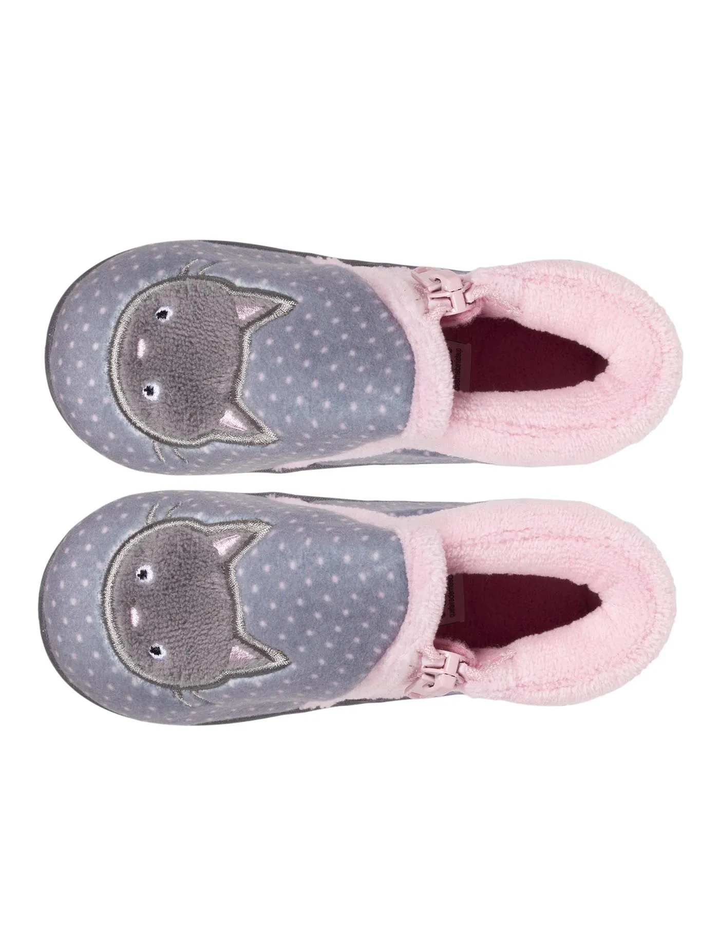 Chaussons bottillons zip Bébé Chat