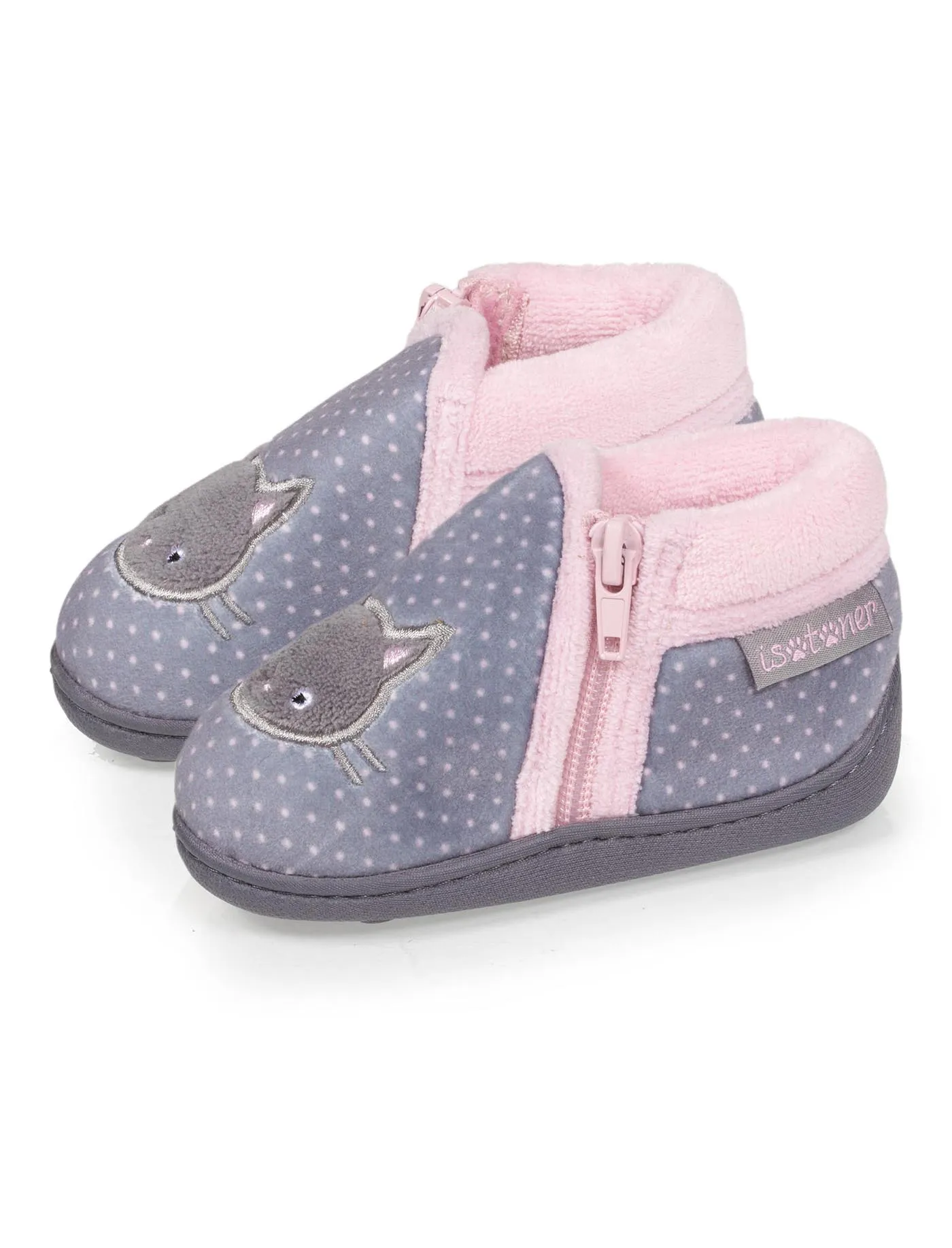 Chaussons bottillons zip Bébé Chat