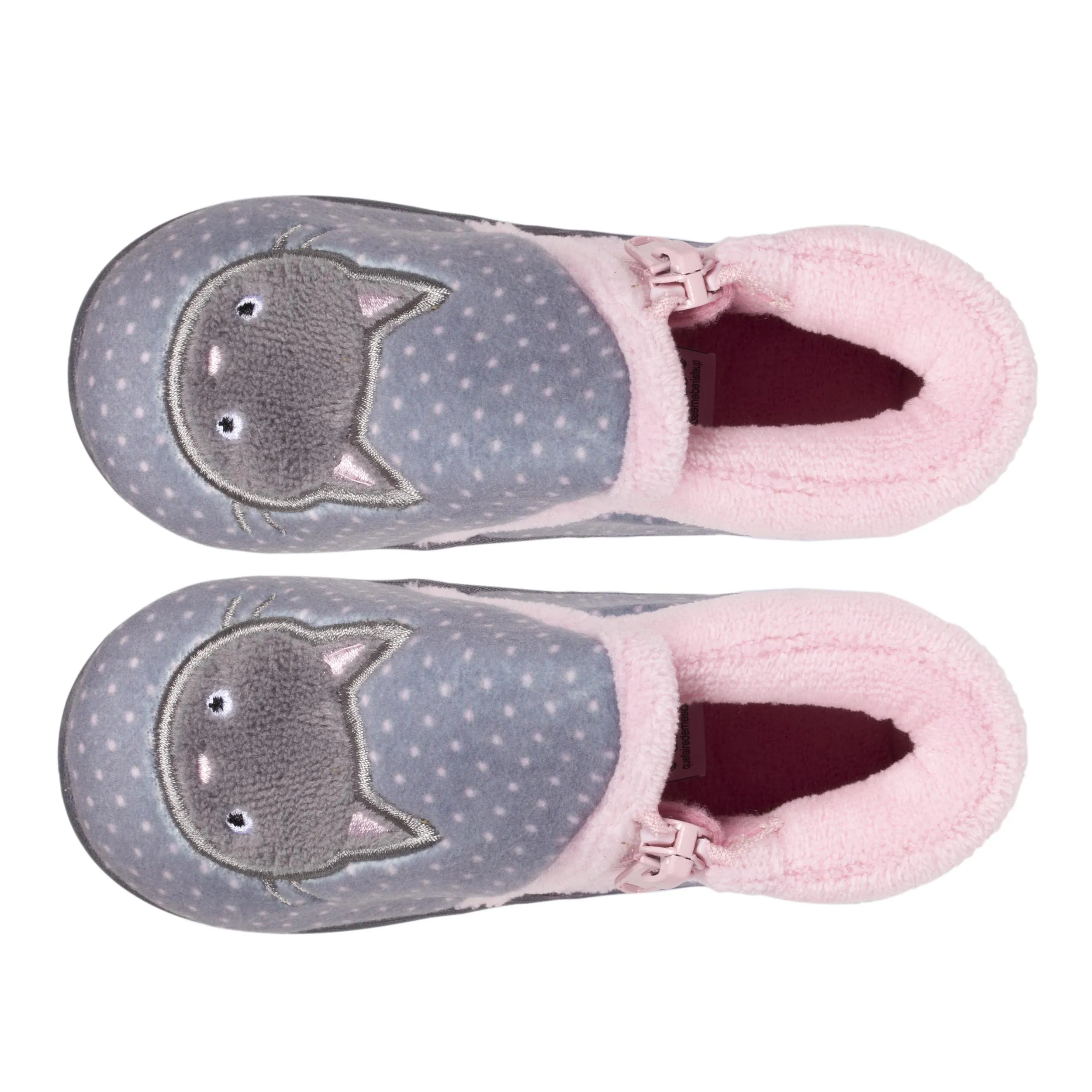 Chaussons bottillons zip Bébé Chat