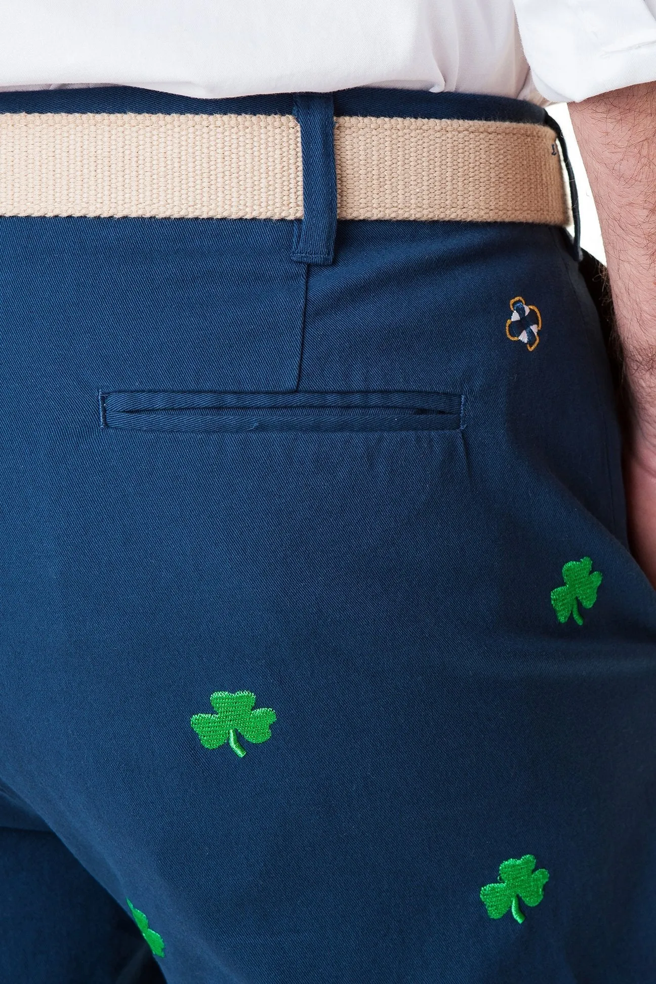 Cisco Short Stretch Twill Nantucket Navy With Shamrock