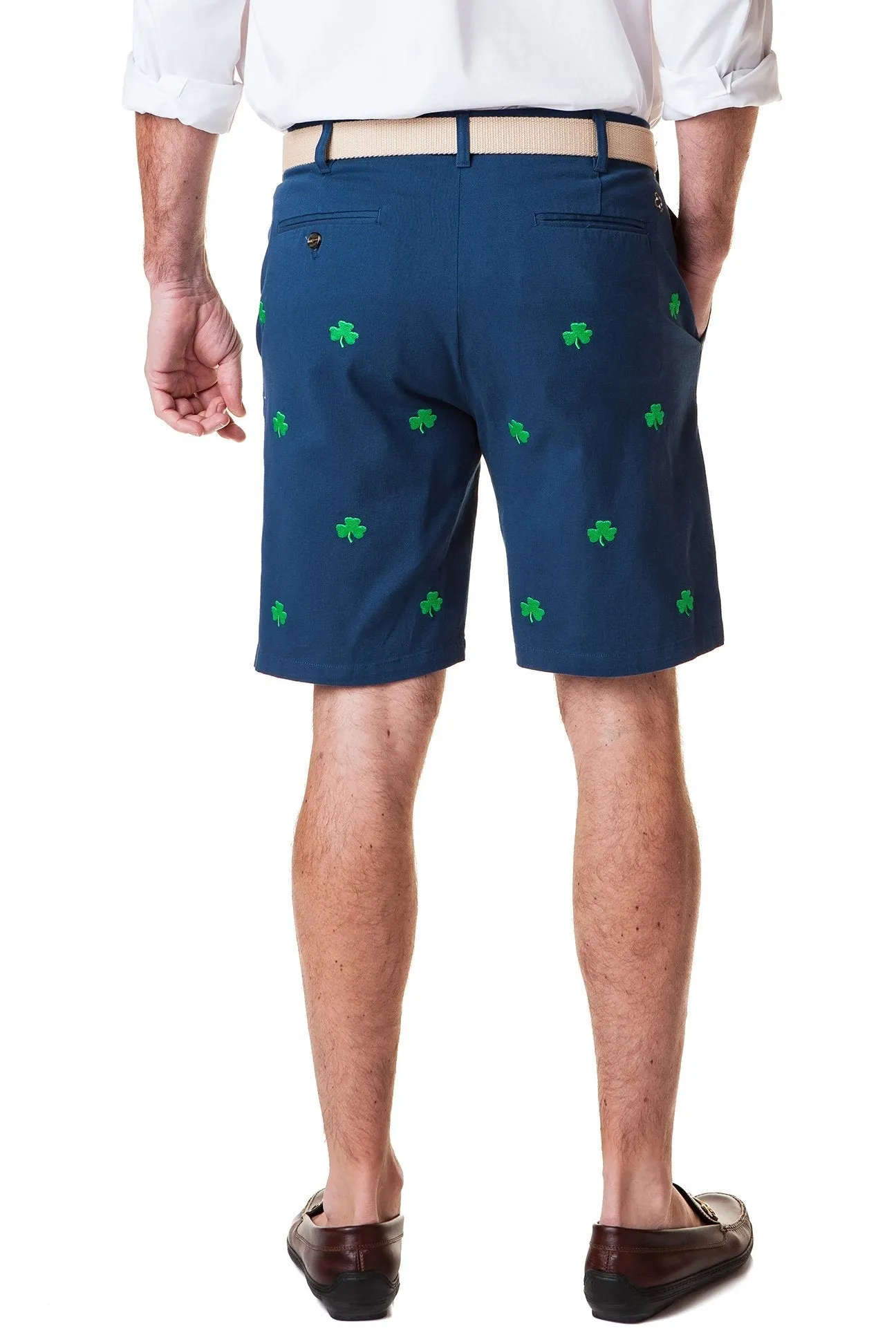 Cisco Short Stretch Twill Nantucket Navy With Shamrock