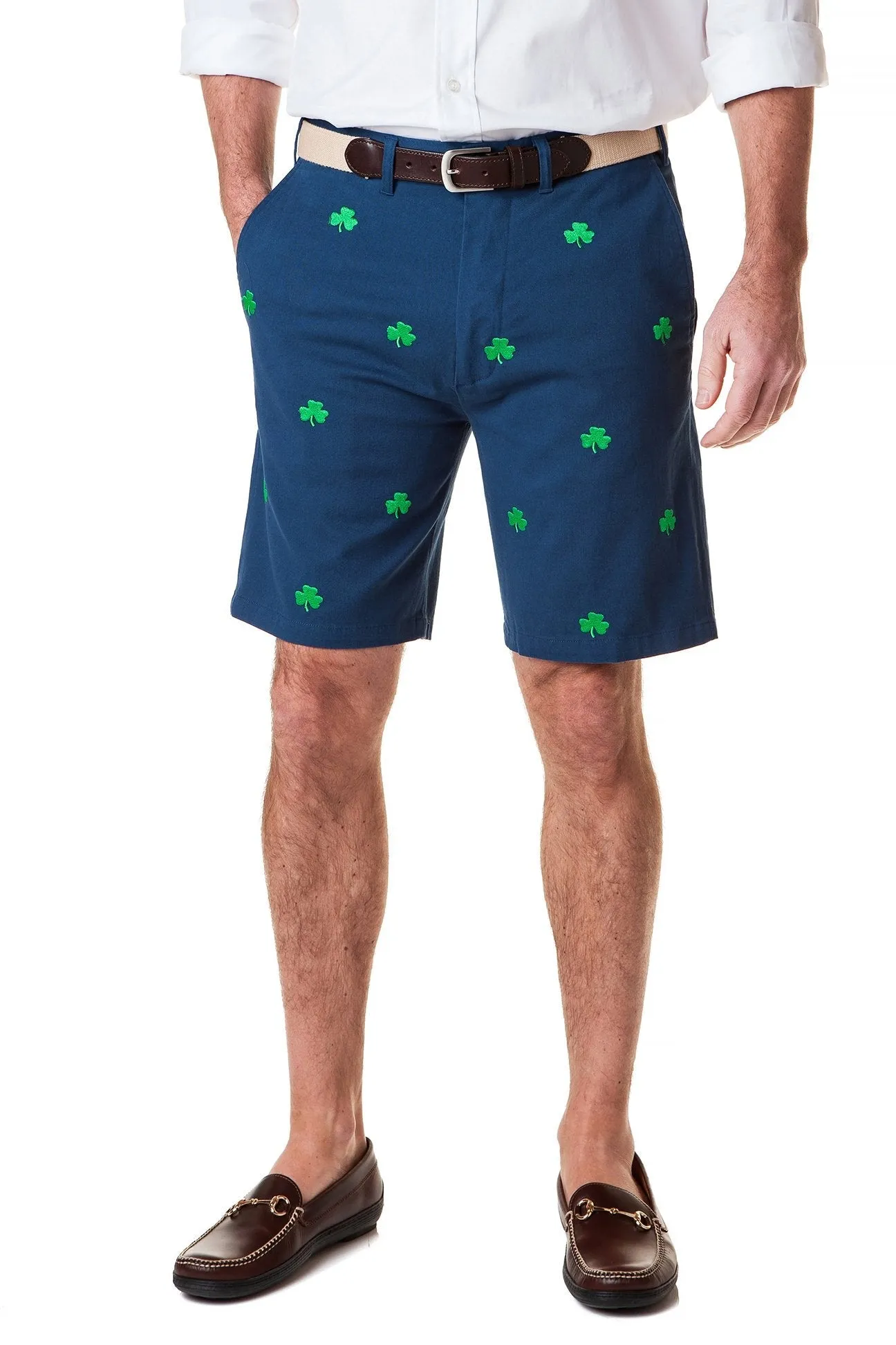 Cisco Short Stretch Twill Nantucket Navy With Shamrock