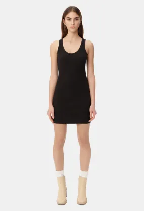 Cotton Rib Dress / Black