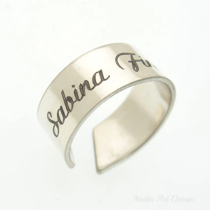 Custom Engravable Ring for Her