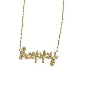 CZ Script Name Necklace