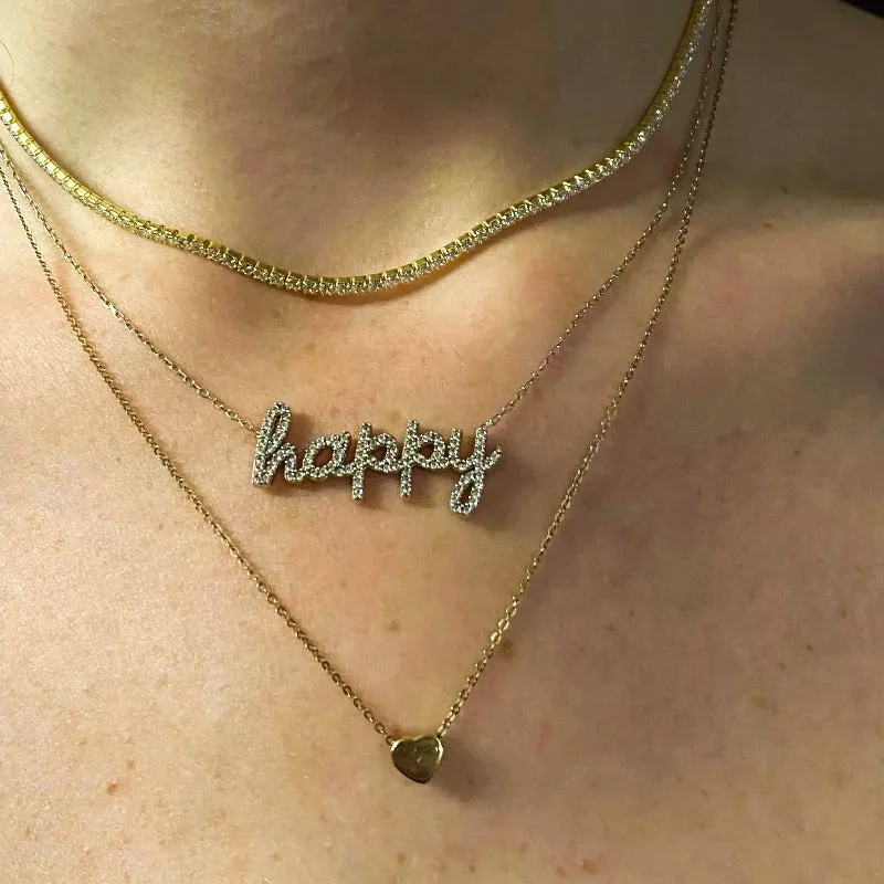 CZ Script Name Necklace