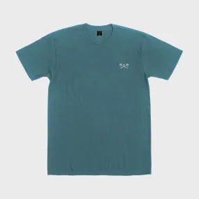 Dark Seas Mens Go To Pigment T-Shirt - Blue Fin