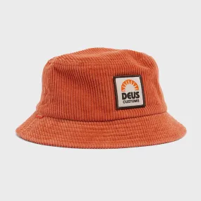 Deus Mens Carmel Cord Bucket Hat - Clay