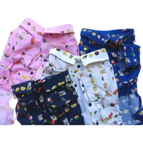 Dog's Shirts | Maneki Neko Print | Pink, White