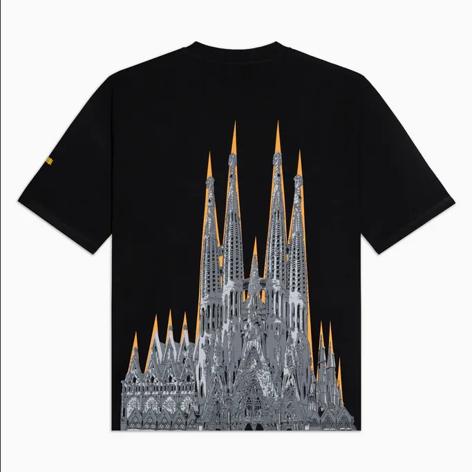 Dolly Noire short sleeve t-shirt BENCH Sagrada Familia Tee ts104-tb-01 black 