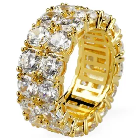 Double Row Eternity Ring in Yellow Gold