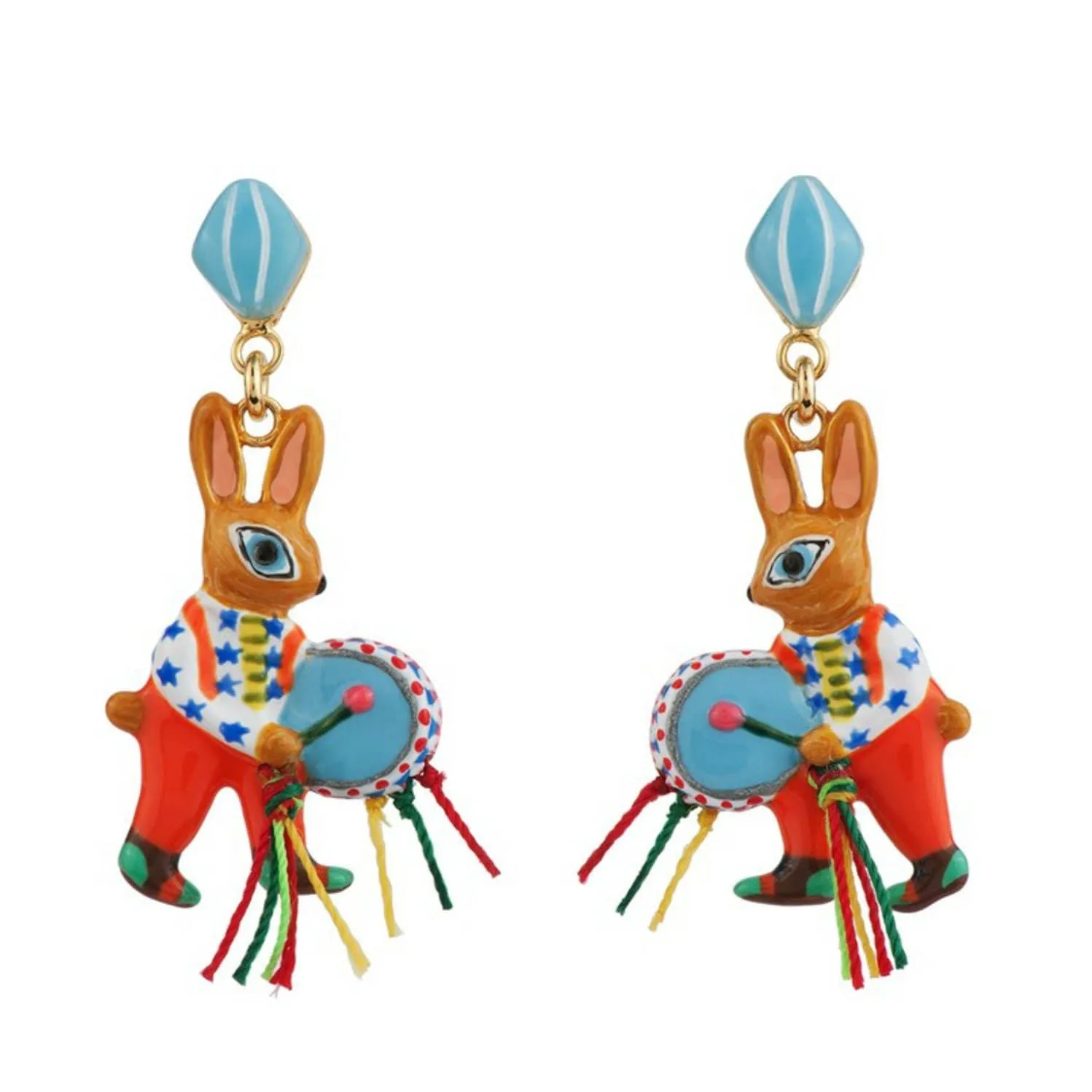 Drummer Bunny Earrings