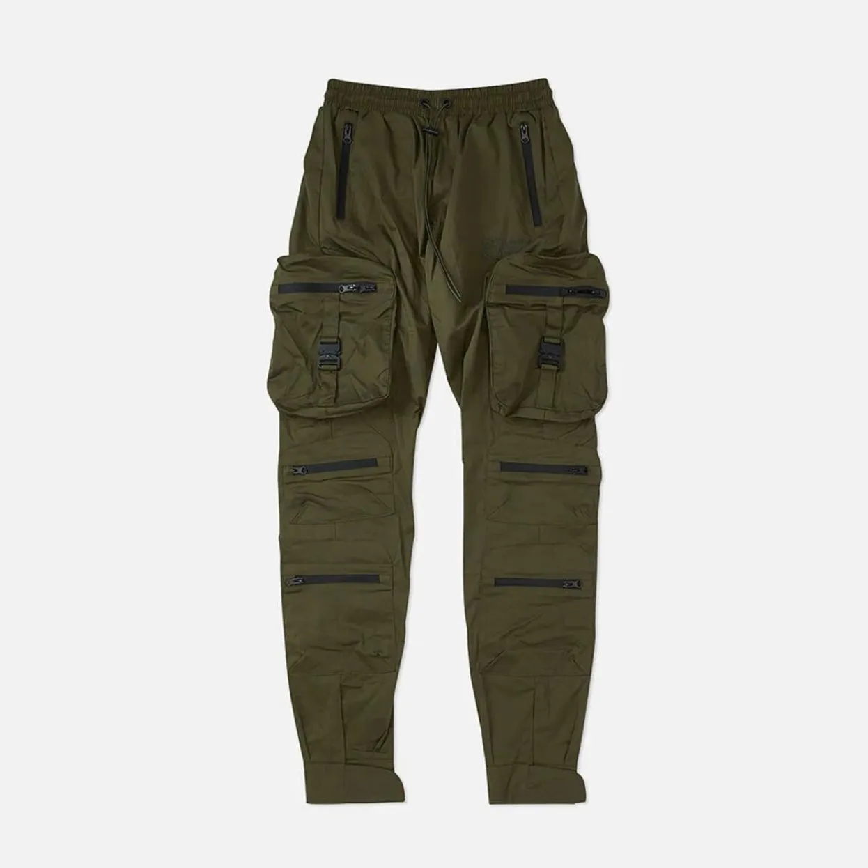 Eight & Nine Combat Nylon Olive Joggers