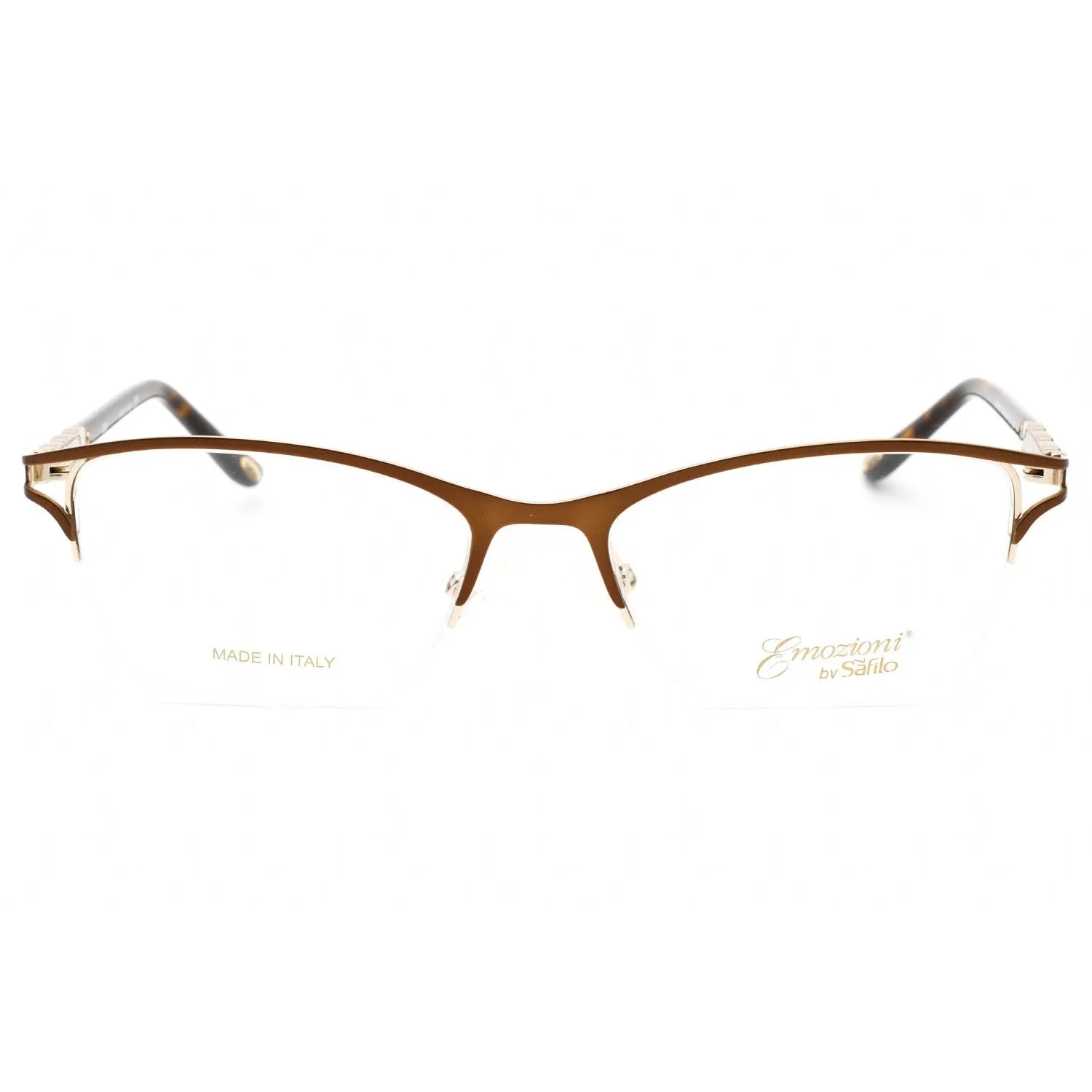 Emozioni EM 4398 Eyeglasses Brown Gold/Clear demo lens